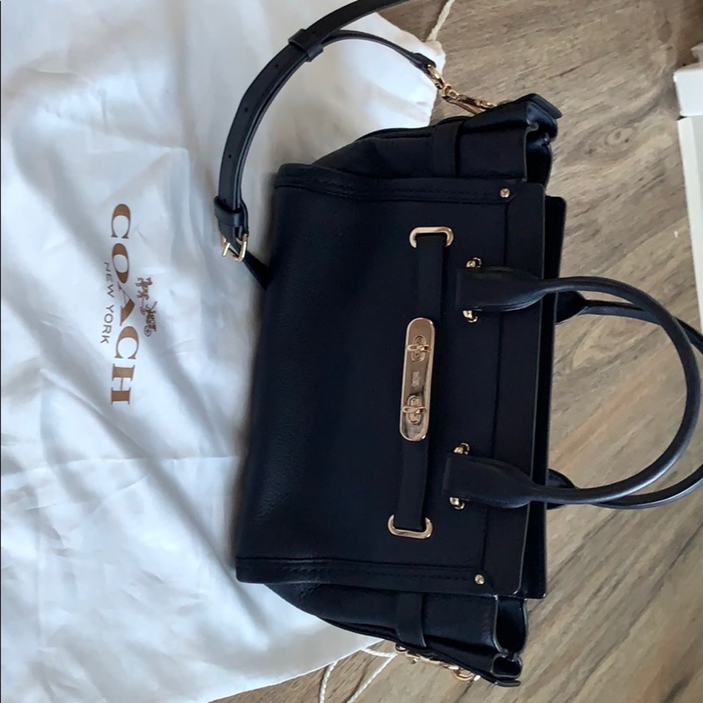 Coach crossbody navy bag